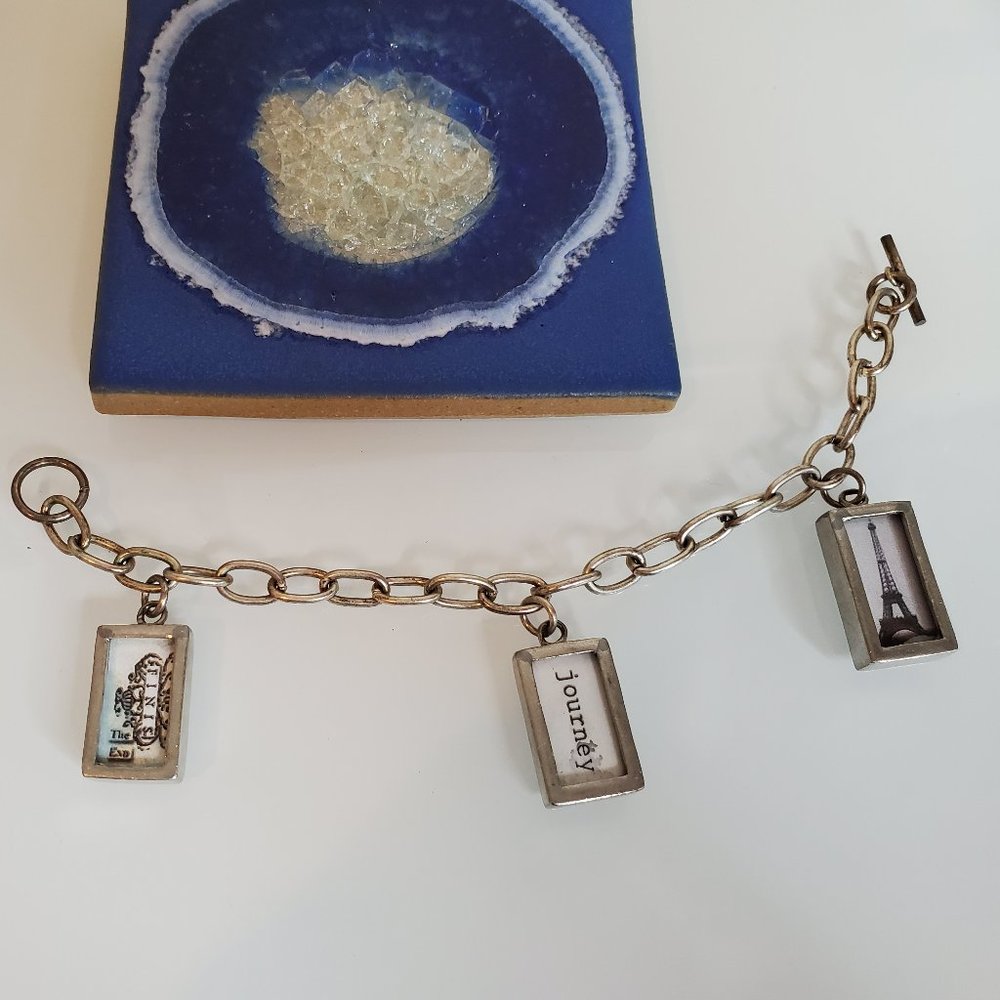 Sterling Silver Paris Charm Bracelet